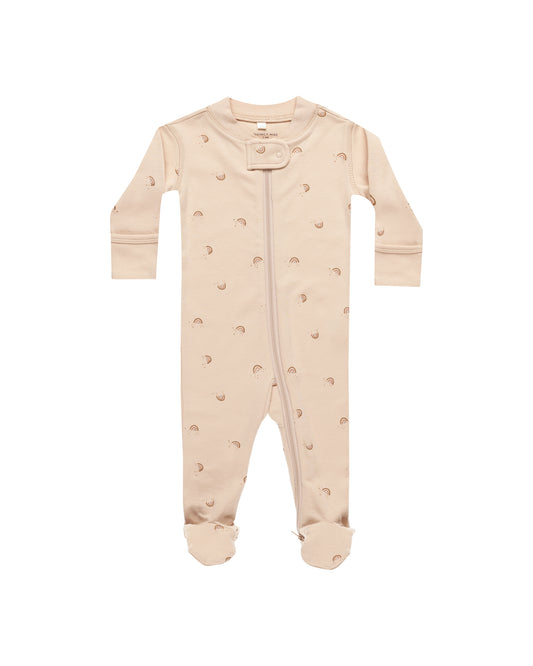 Quincy Mae Zip Long Sleeve Sleeper Footie | Rainbows