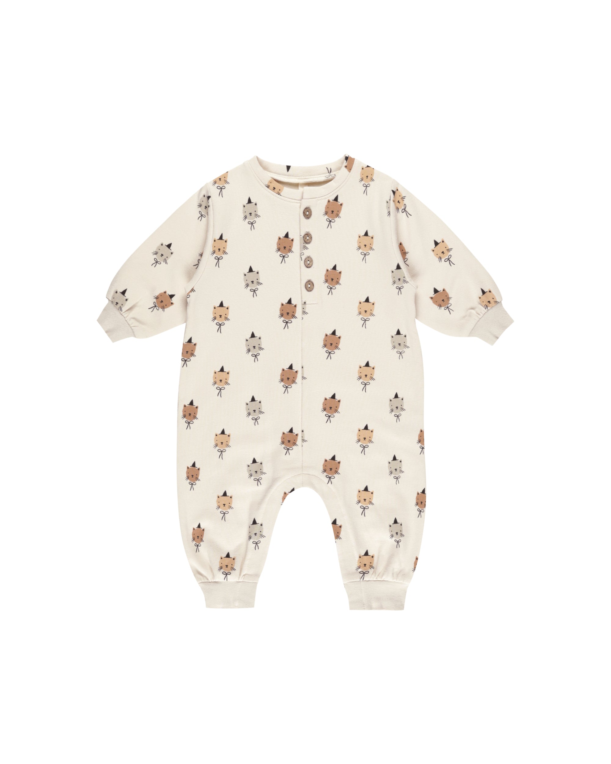 Quincy Mae Relaxed Fleece Jumpsuit | Cats