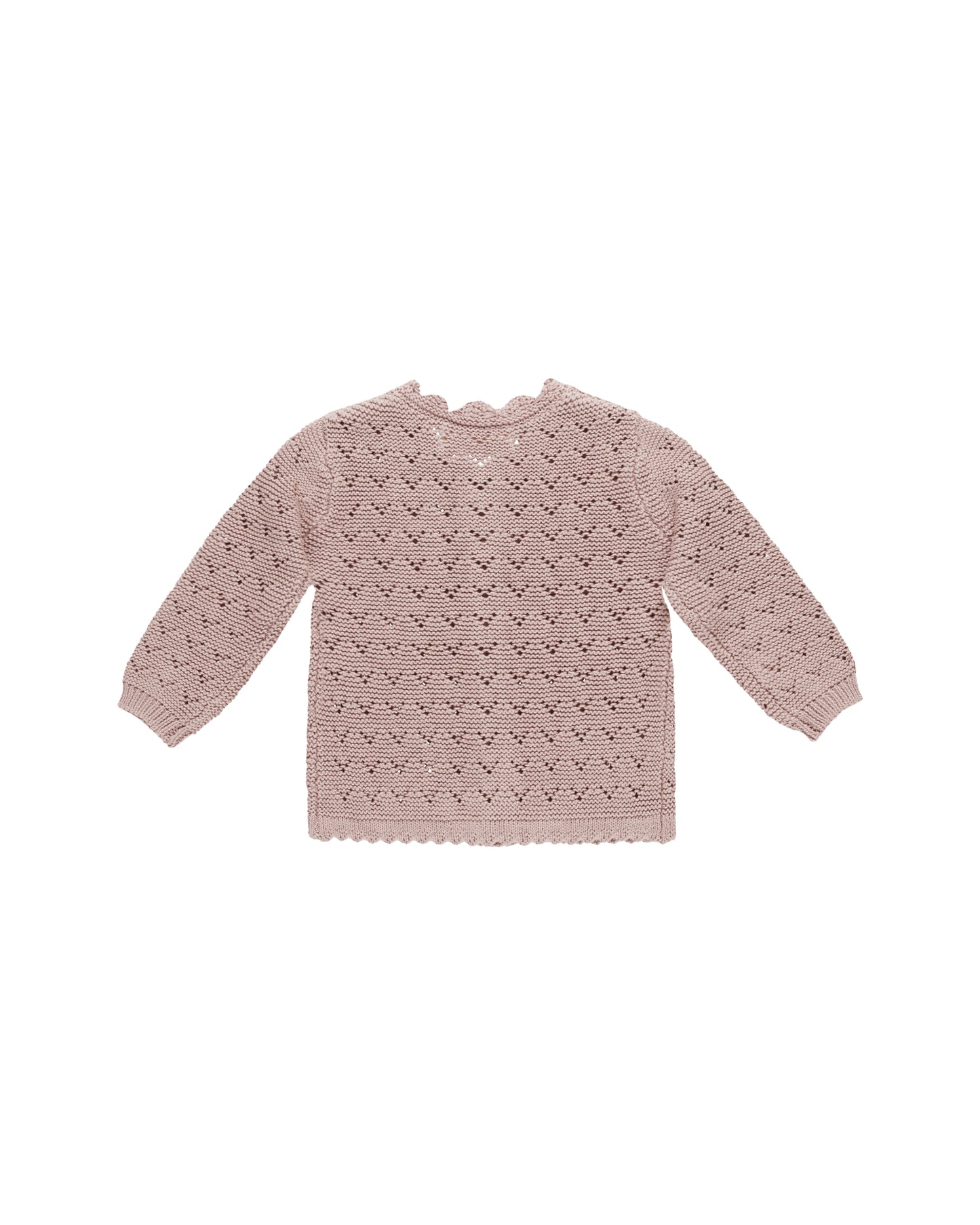 Quincy Mae Scalloped Cardigan | Mauve