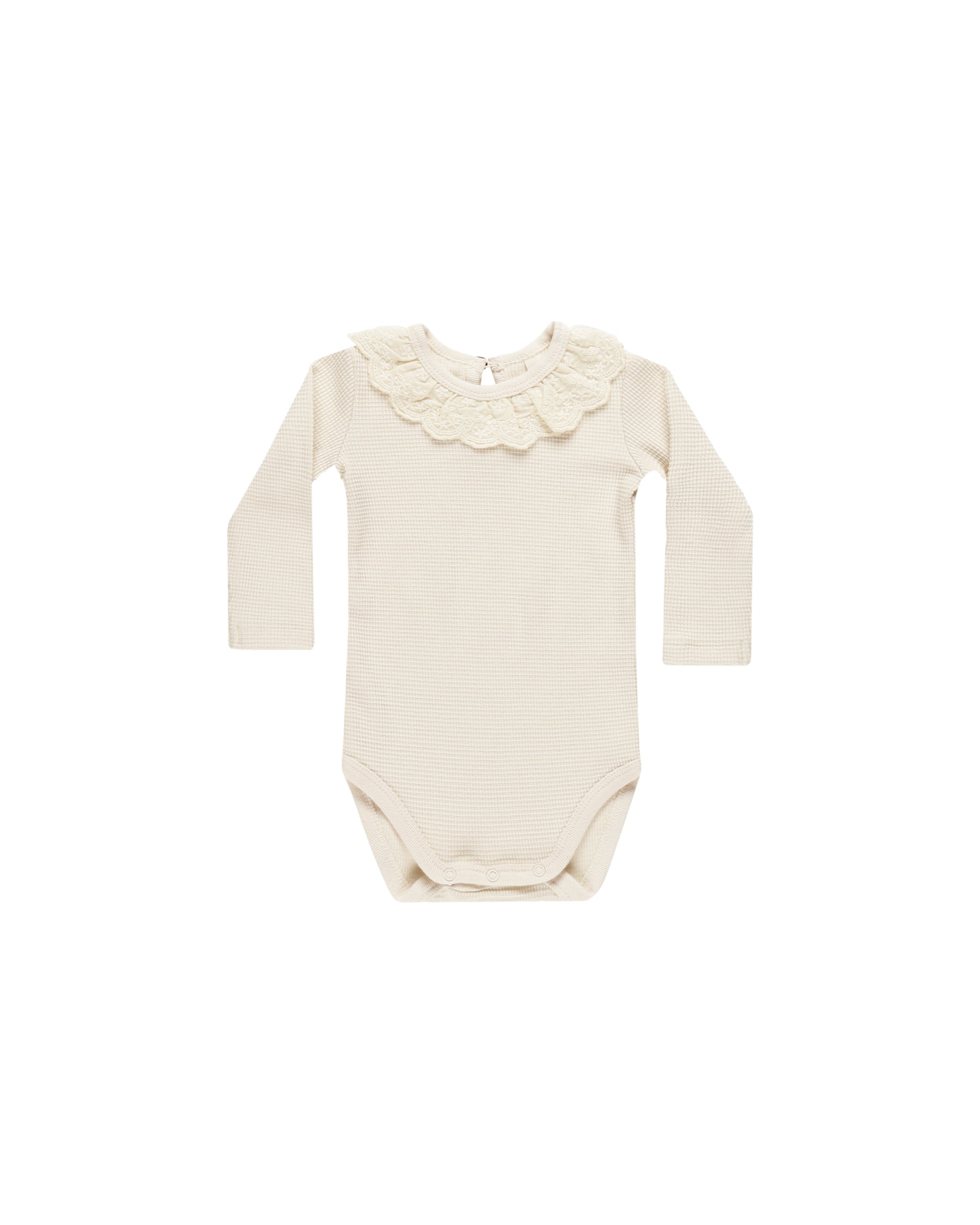 Quincy Mae Ruffle Collar Bodysuit | Natural