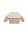 Quincy Mae Rex Sweater | Cranberry Stripe