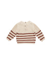 Quincy Mae Rex Sweater | Cranberry Stripe