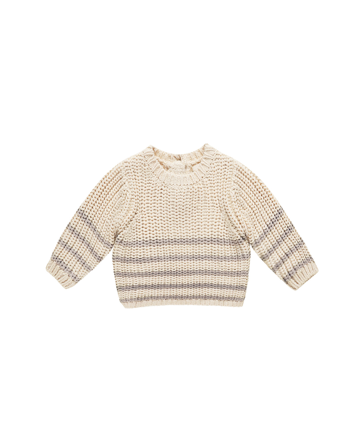 Quincy Mae Rex Sweater | Fog Stripe