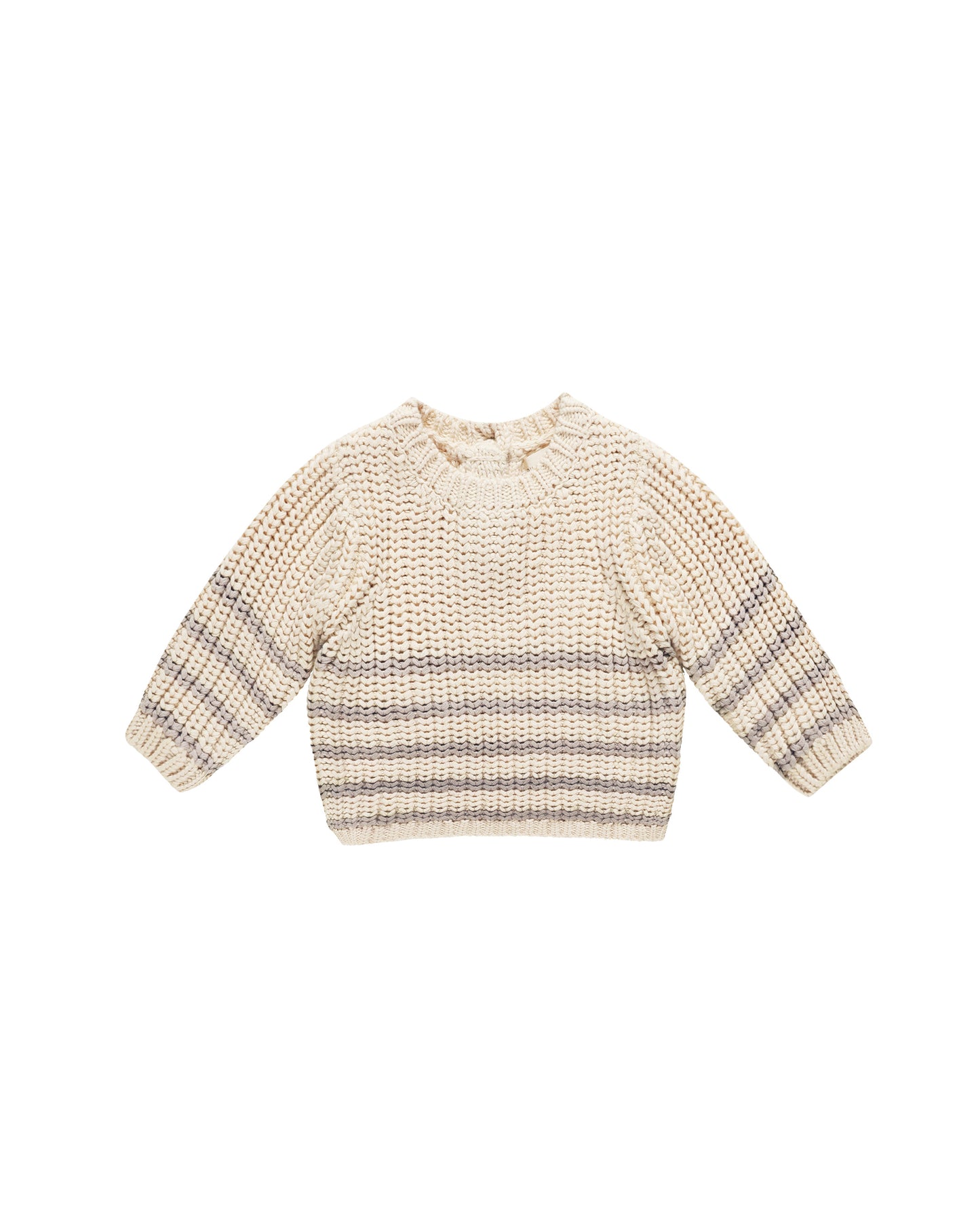 Quincy Mae Rex Sweater | Fog Stripe