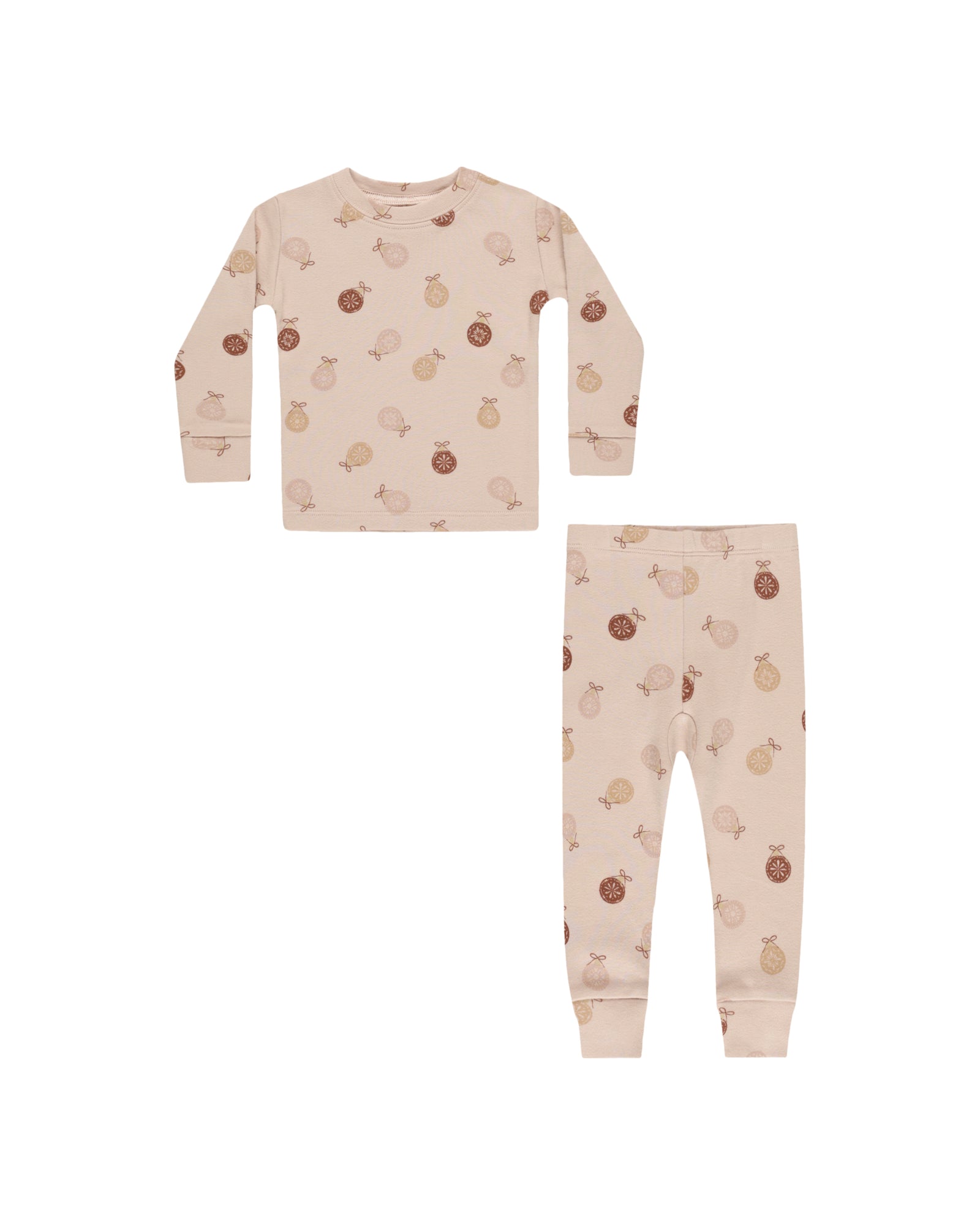 Rylee + Cru Organic Longsleeve Pajama Set | Ornaments