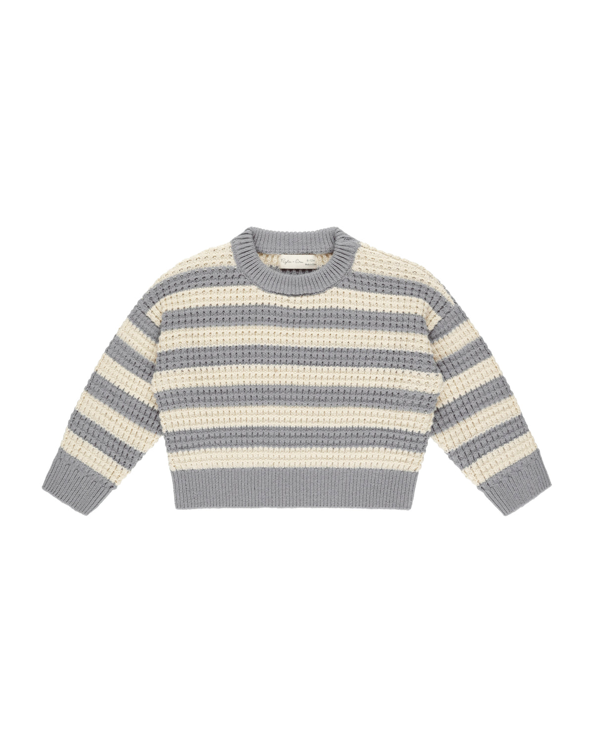 Rylee + Cru Aspen Sweater | Dusty Blue Stripe