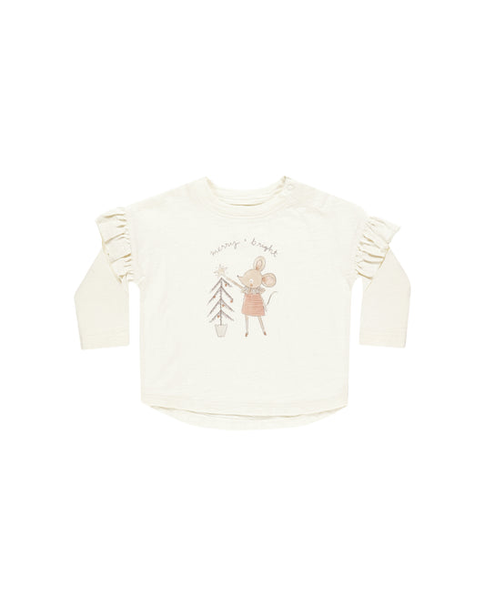 Rylee + Cru Ruffle Long Sleeve Tee | Mouse