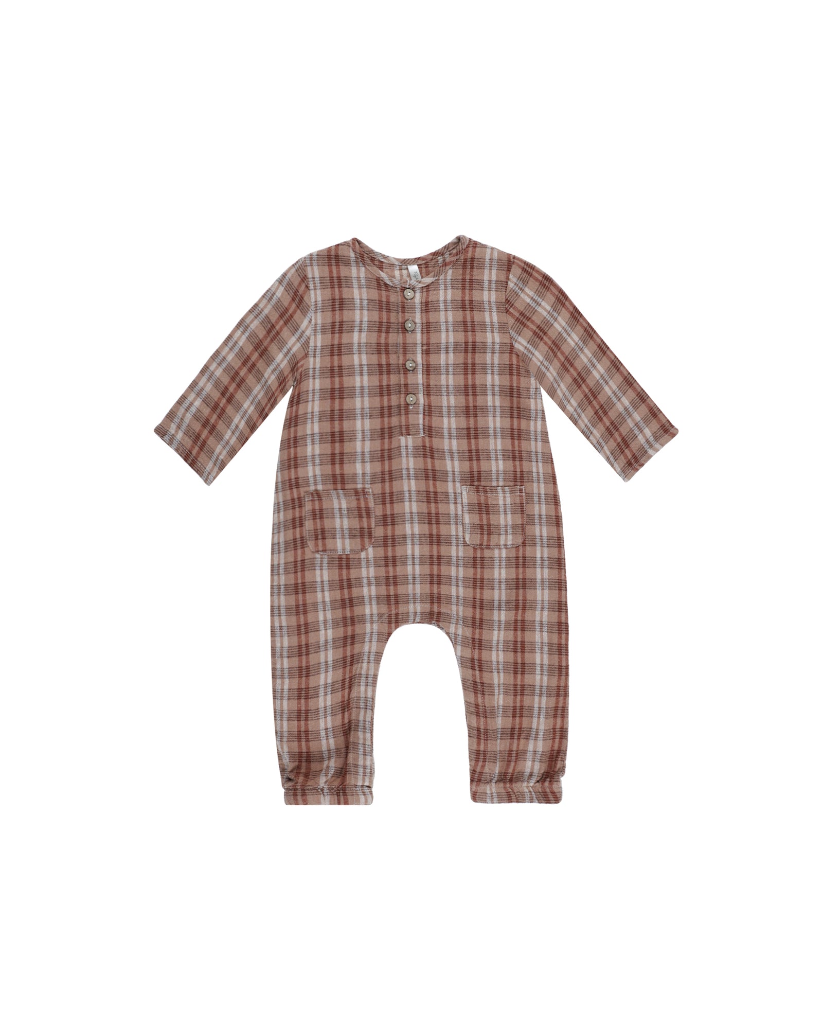 Rylee + Cru Longsleeve Woven Jumpsuit | Autumn Plaid