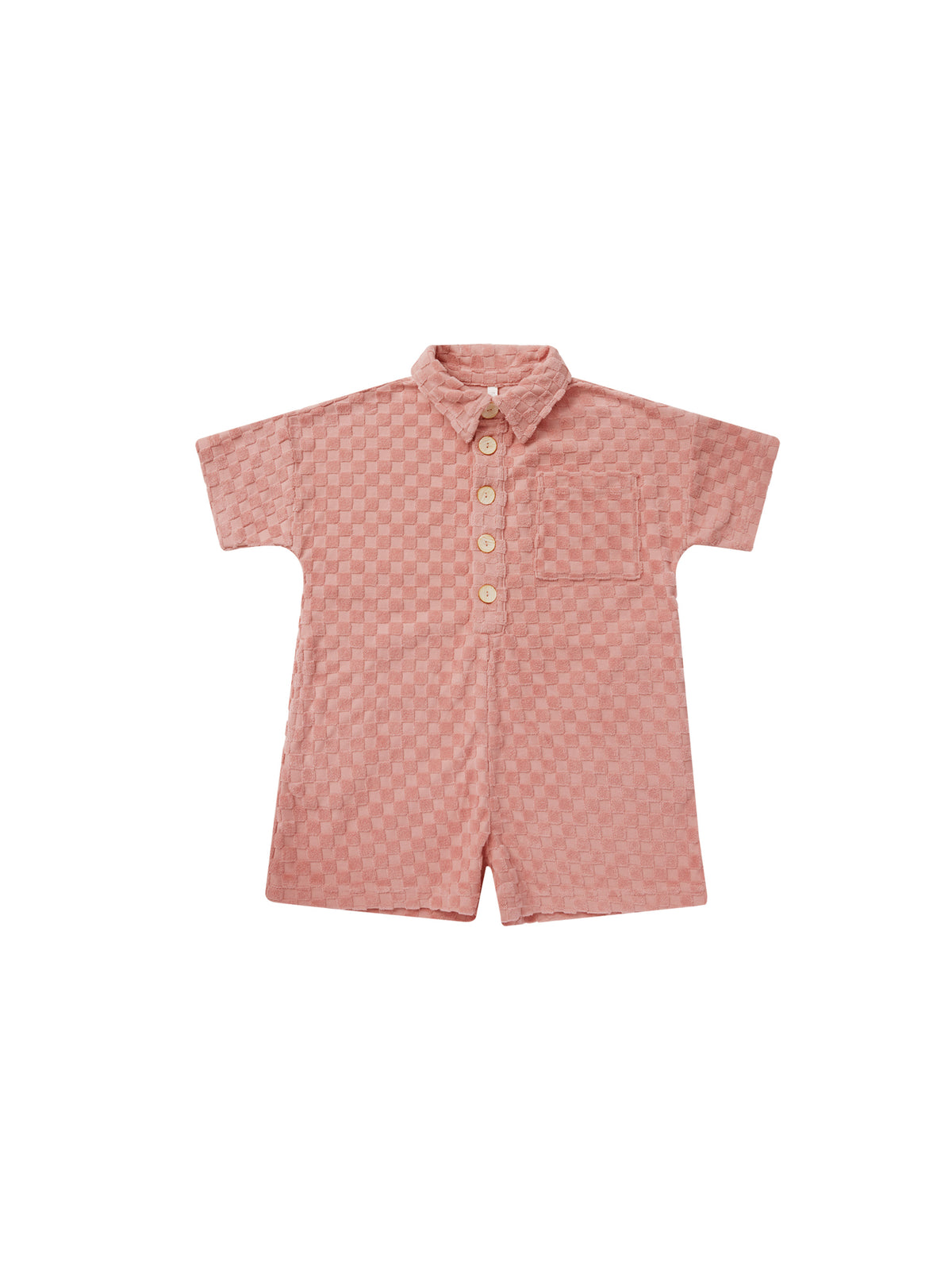 Rylee + Cru Frankie Romper | Pink Check