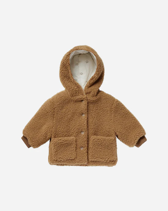 Rylee + Cru Shearling Baby Coat | Brass