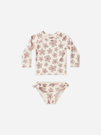 Rylee + Cru Maryn Rashguard Set | Hibiscus