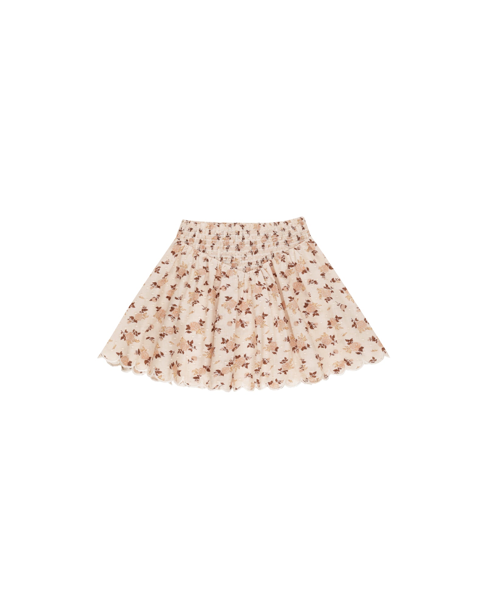 Rylee + Cru Smocked V Mini Skirt | Harvest Rose