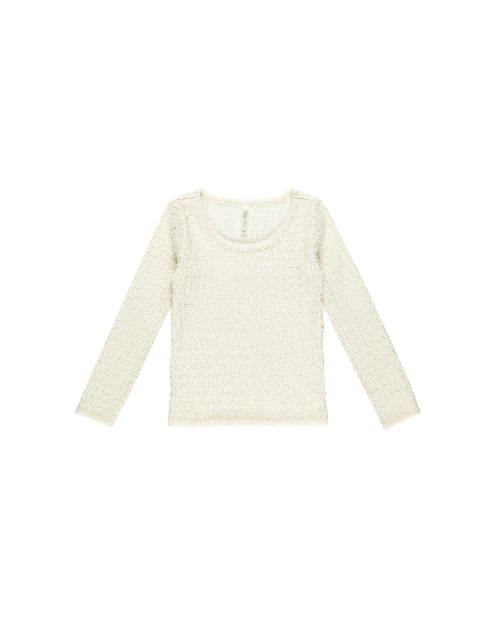 Rylee + Cru Textured Longsleeve Top  | Ivory