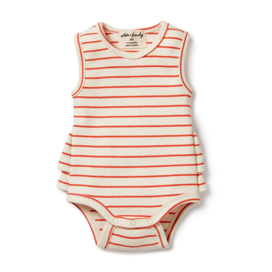 Wilson + Frenchy Organic Ruffle Bodysuit | Petite Rouge