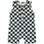 Charcoal Wavy Checkered Short Romper