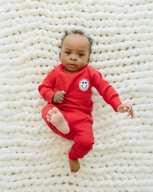 Baby  Lounge Set | Smiley Red