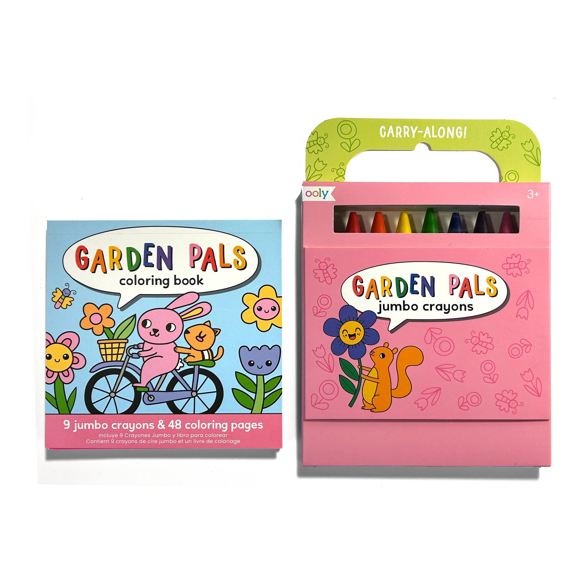 OOLY  Carry Along! Coloring Book and Crayon Set | Garden Pals