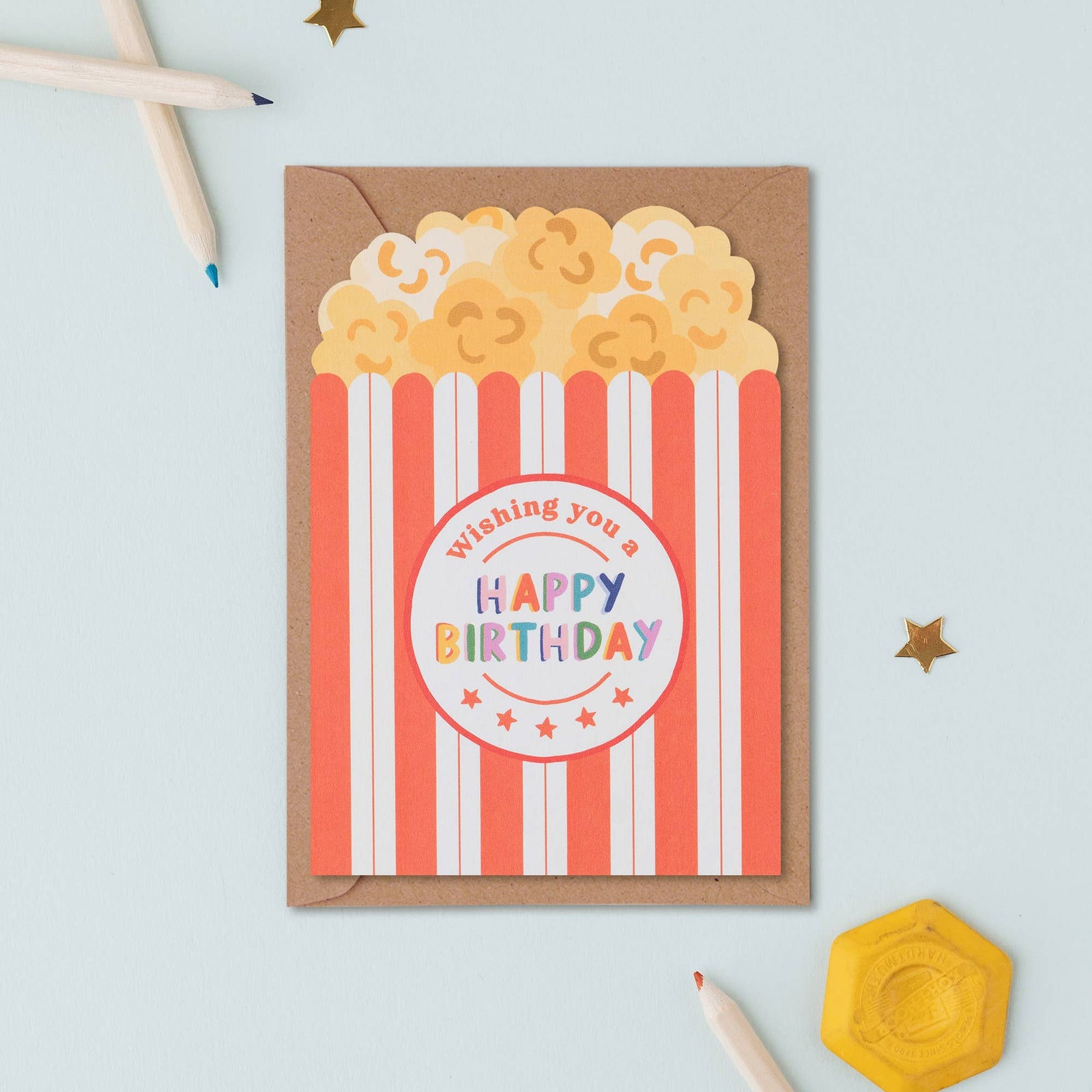 Popcorn Birthday Card