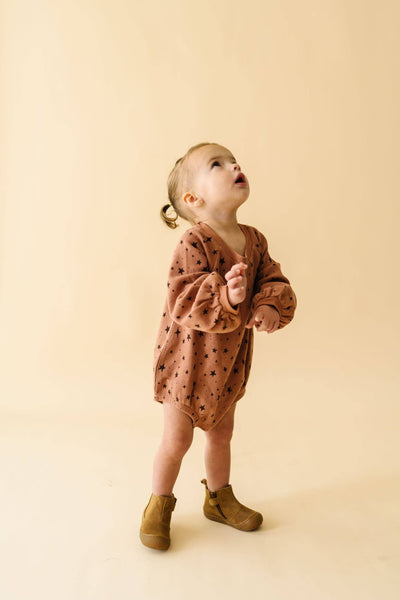 Makemake Organics Organic Bubble Romper | Starstruck