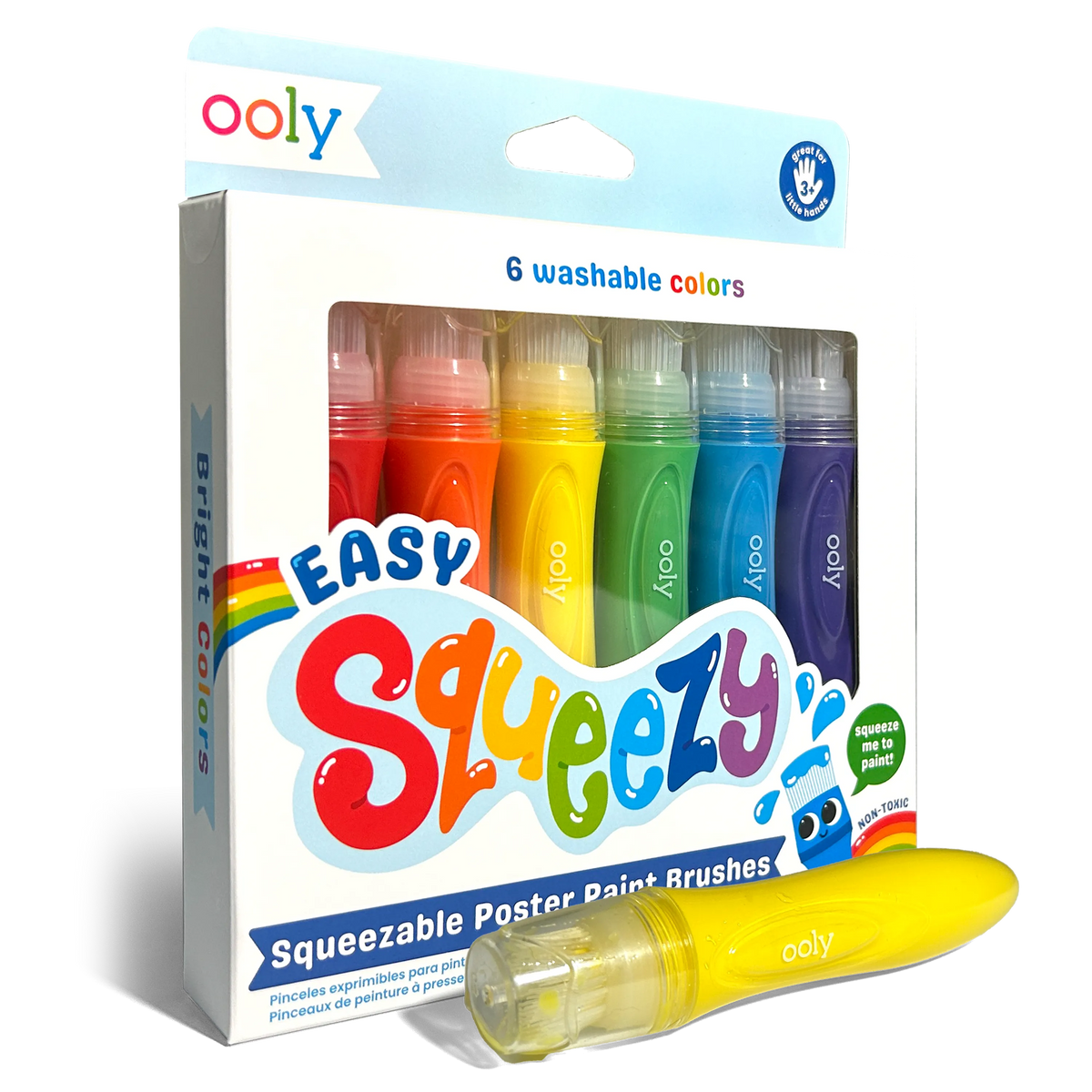 OOLY Easy Squeezy Squeezable Poster Paint Brushes