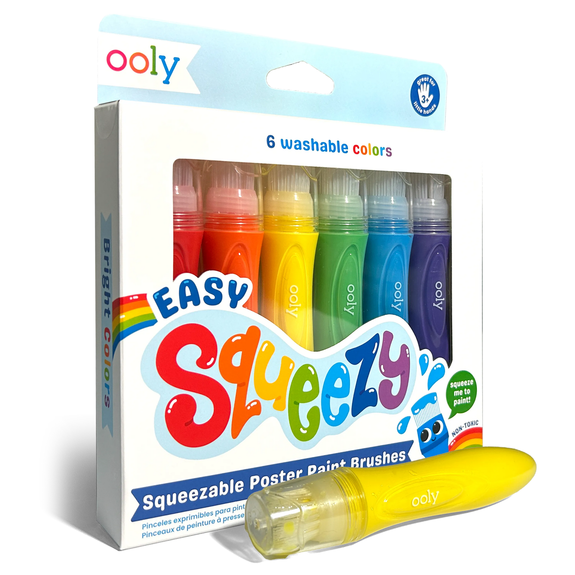 OOLY Easy Squeezy Squeezable Poster Paint Brushes