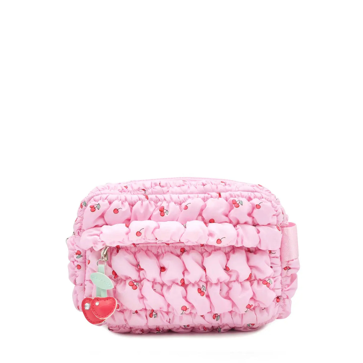 OMG Accessories Cherry Scrunch Pouch | Pink