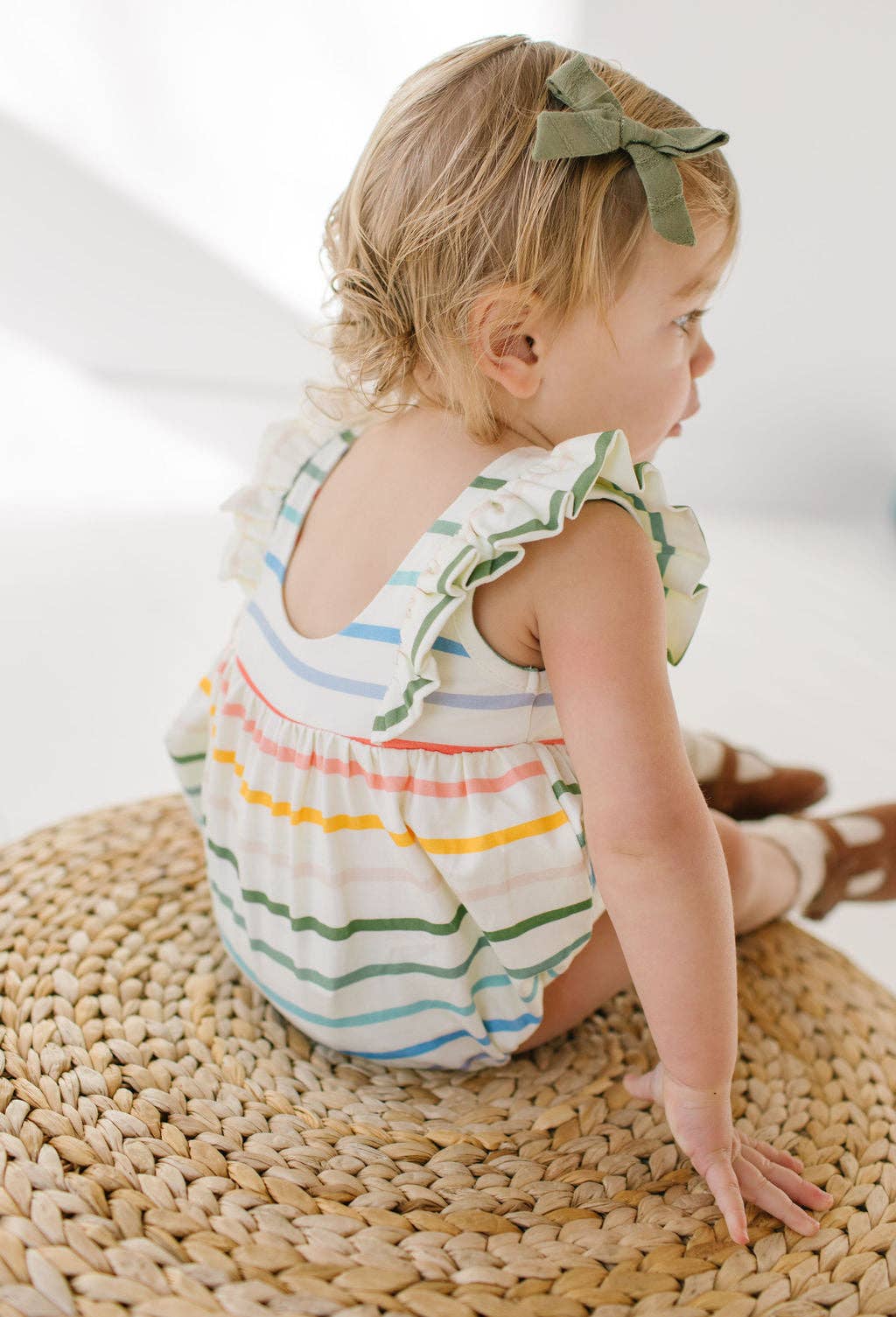 Ollie Jay Amelia Romper| Primary Stripe