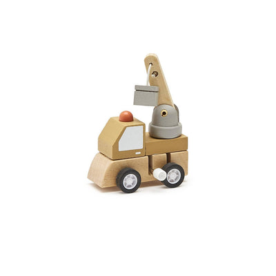 Construction Vehicle Wooden Wind-Up Trucks