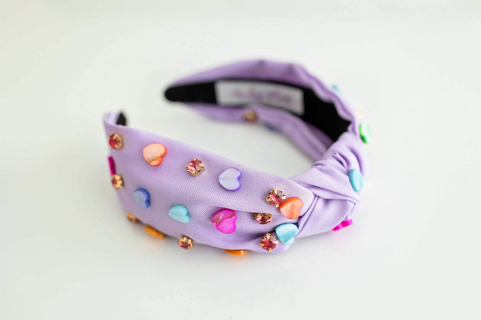 Heart Beaded Headband | Lavender Loveburst