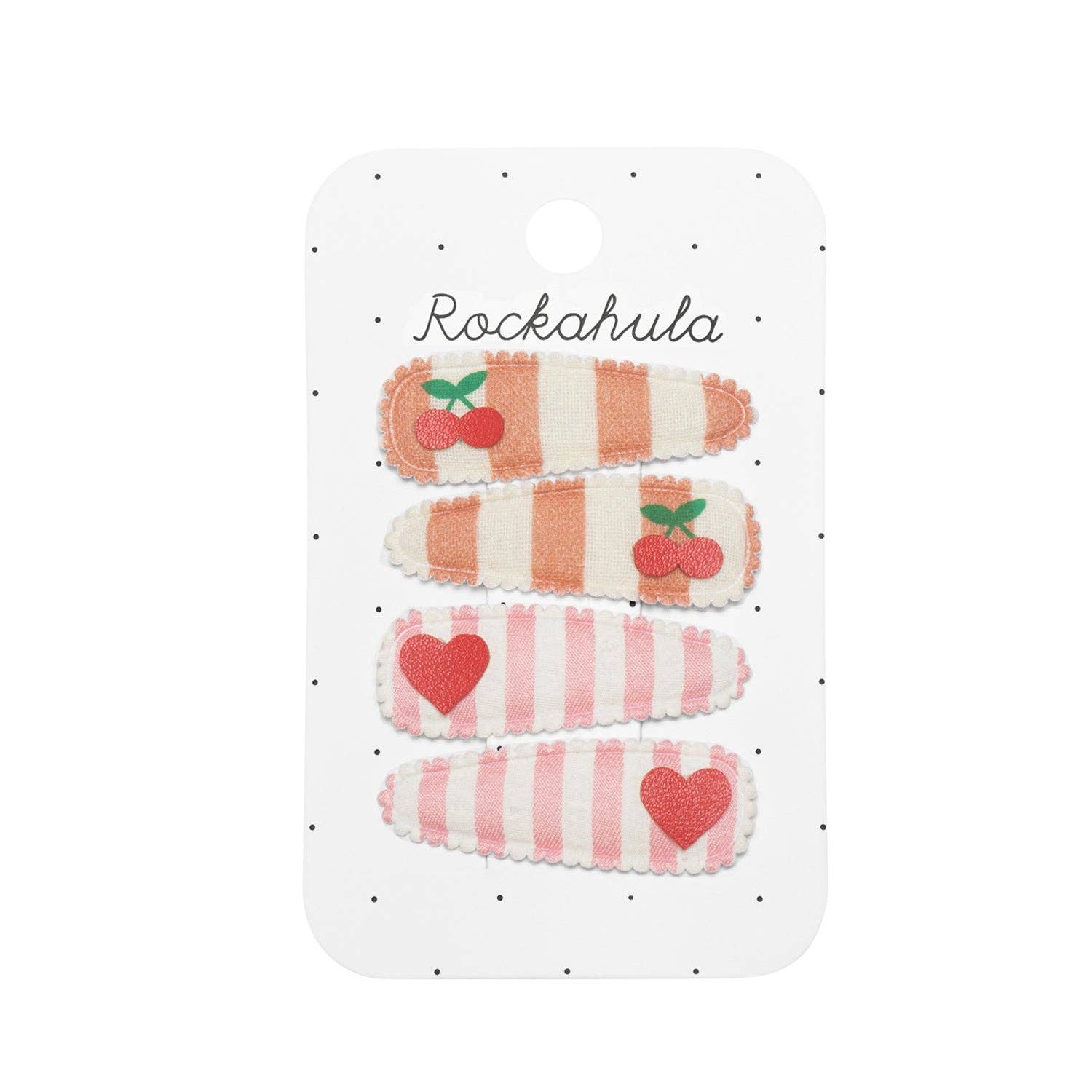 Rockahula Kids Cherry Stripe Fabric Clip Set