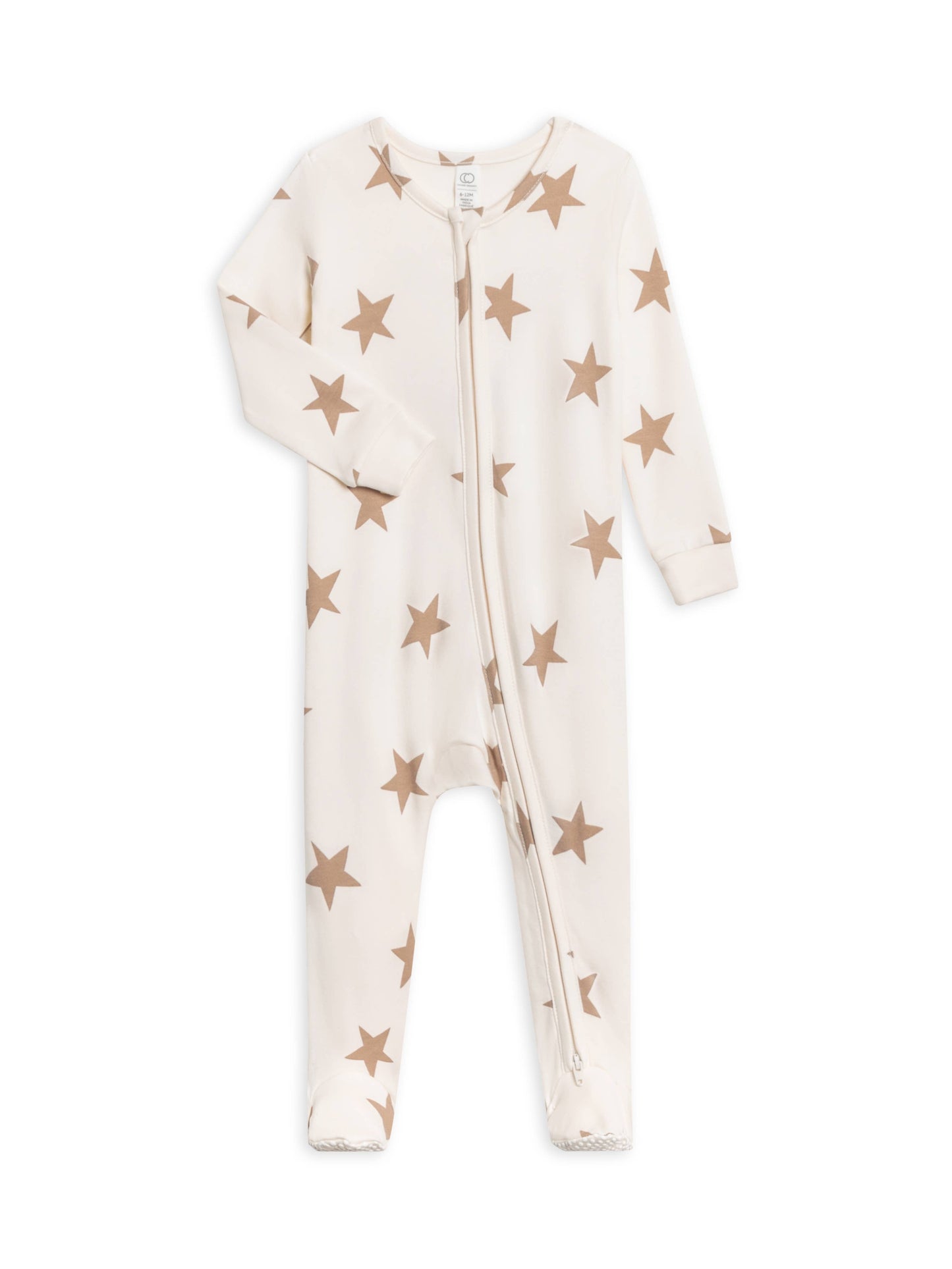 Colored Organics Peyton Footed Sleeper | Truffle Star