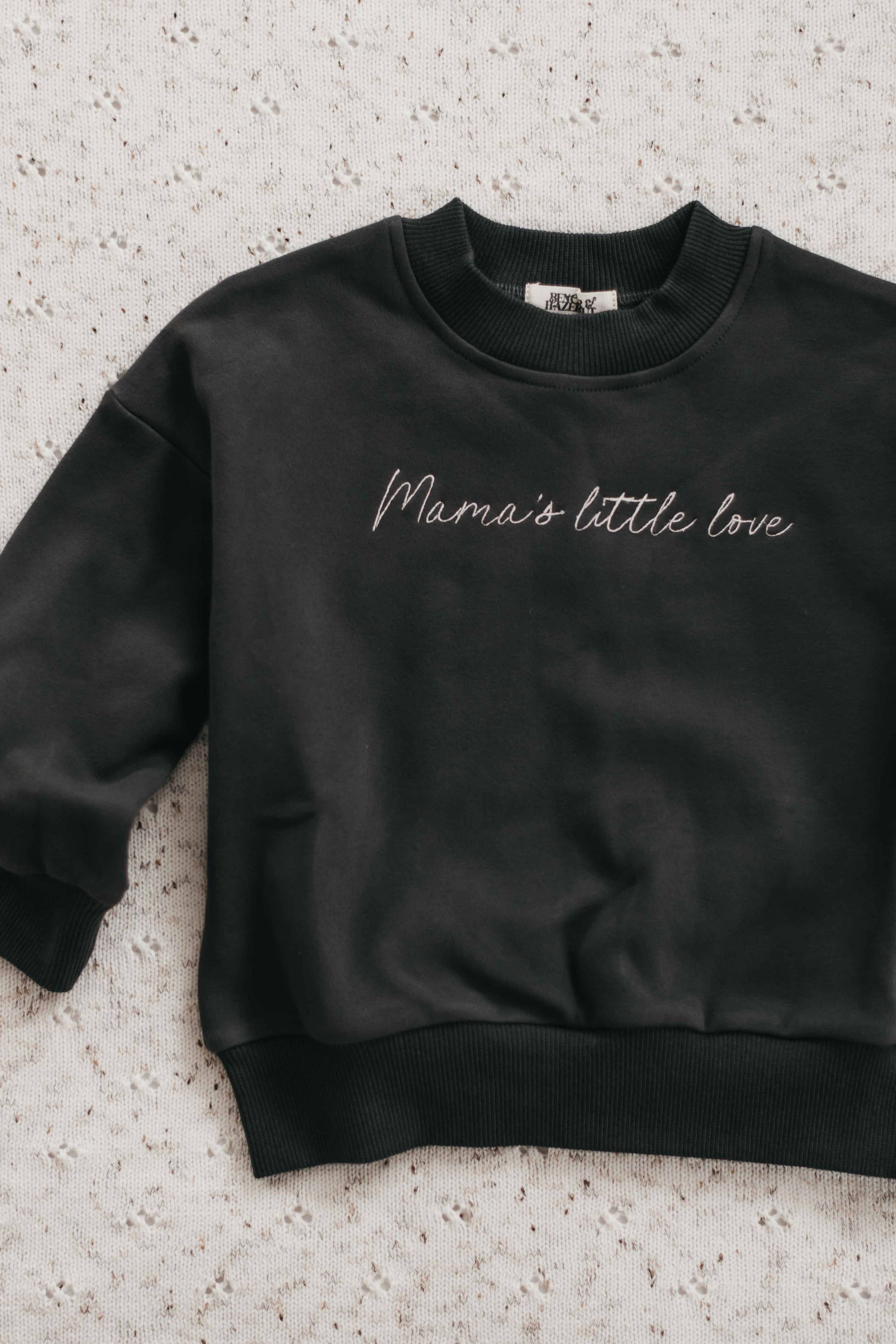 Bencer & Hazelnut Mama's Little Love Sweatshirt | Charcoal