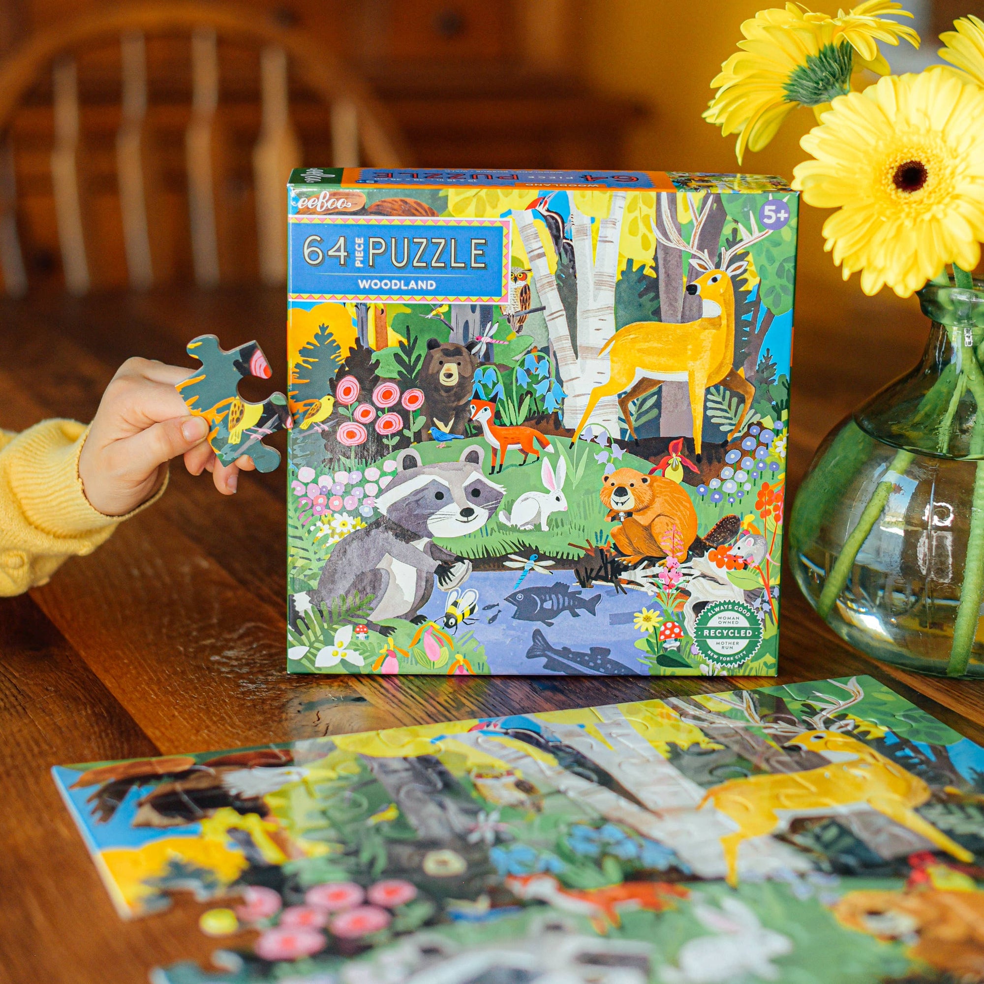 eeBoo Woodland 64 Piece Puzzle