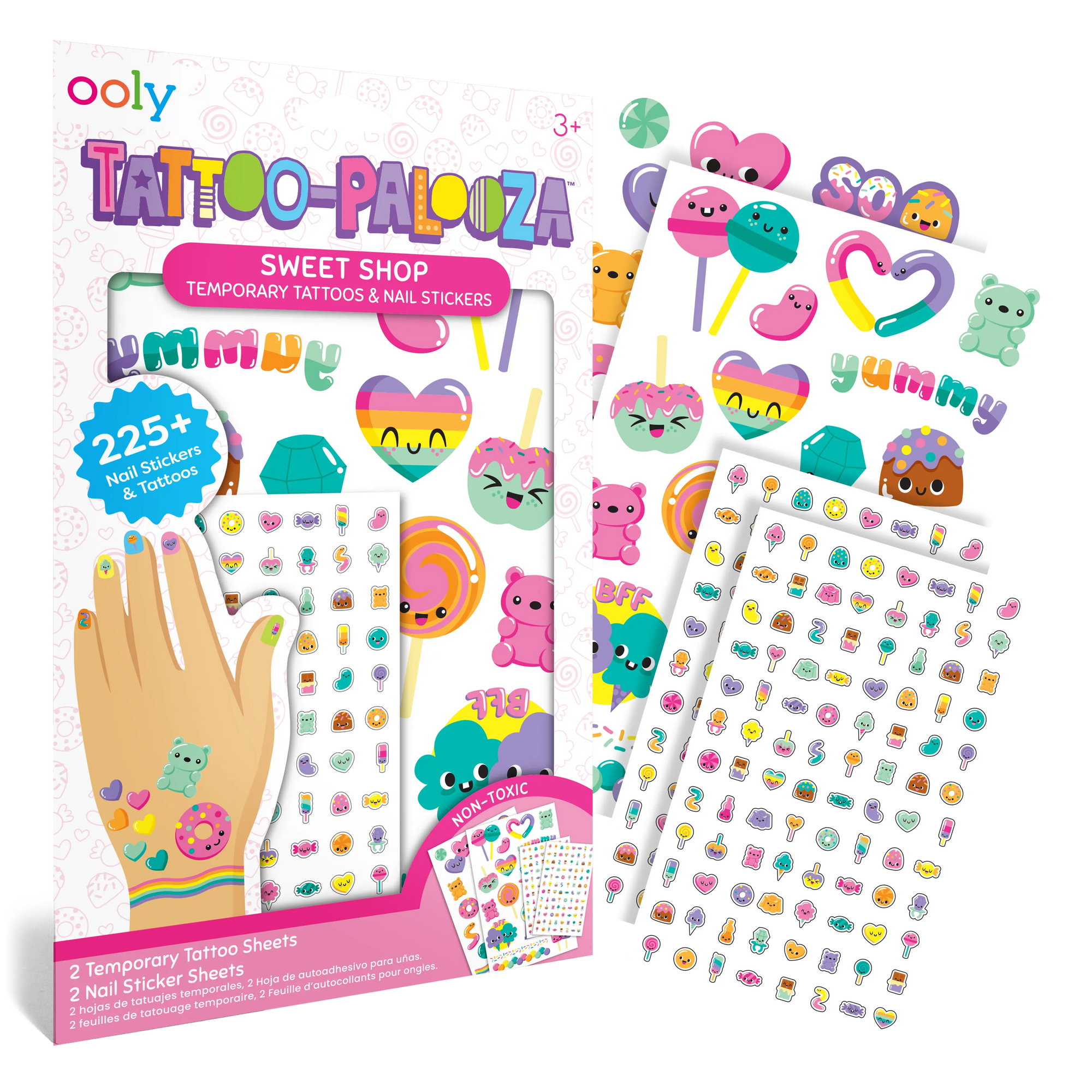 OOLY Tattoo Palooza Nail Stickers & Temporary Tattoo | Sweet Shop