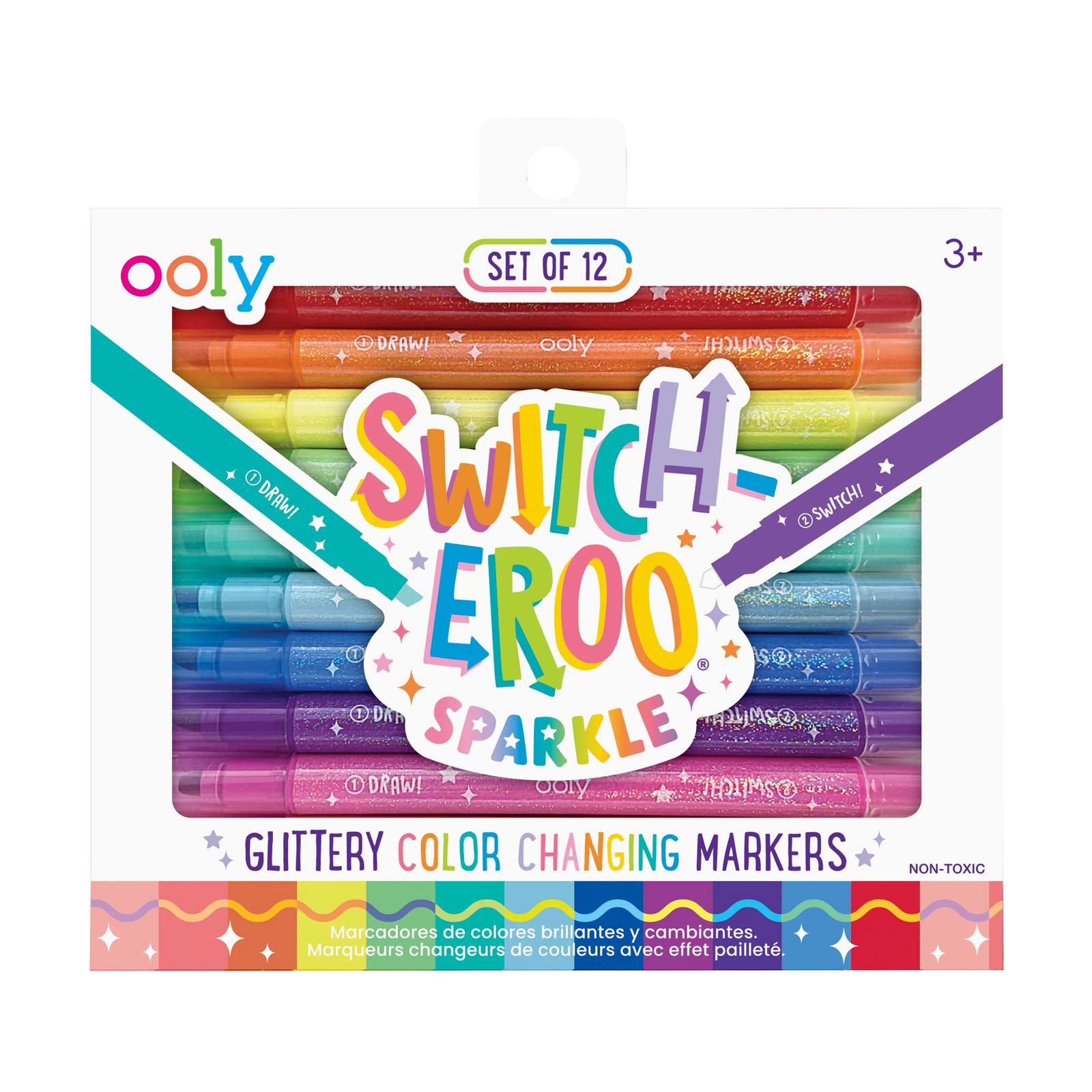 OOLY Switch-Eroo Sparkle Glittery Color Changing Markers