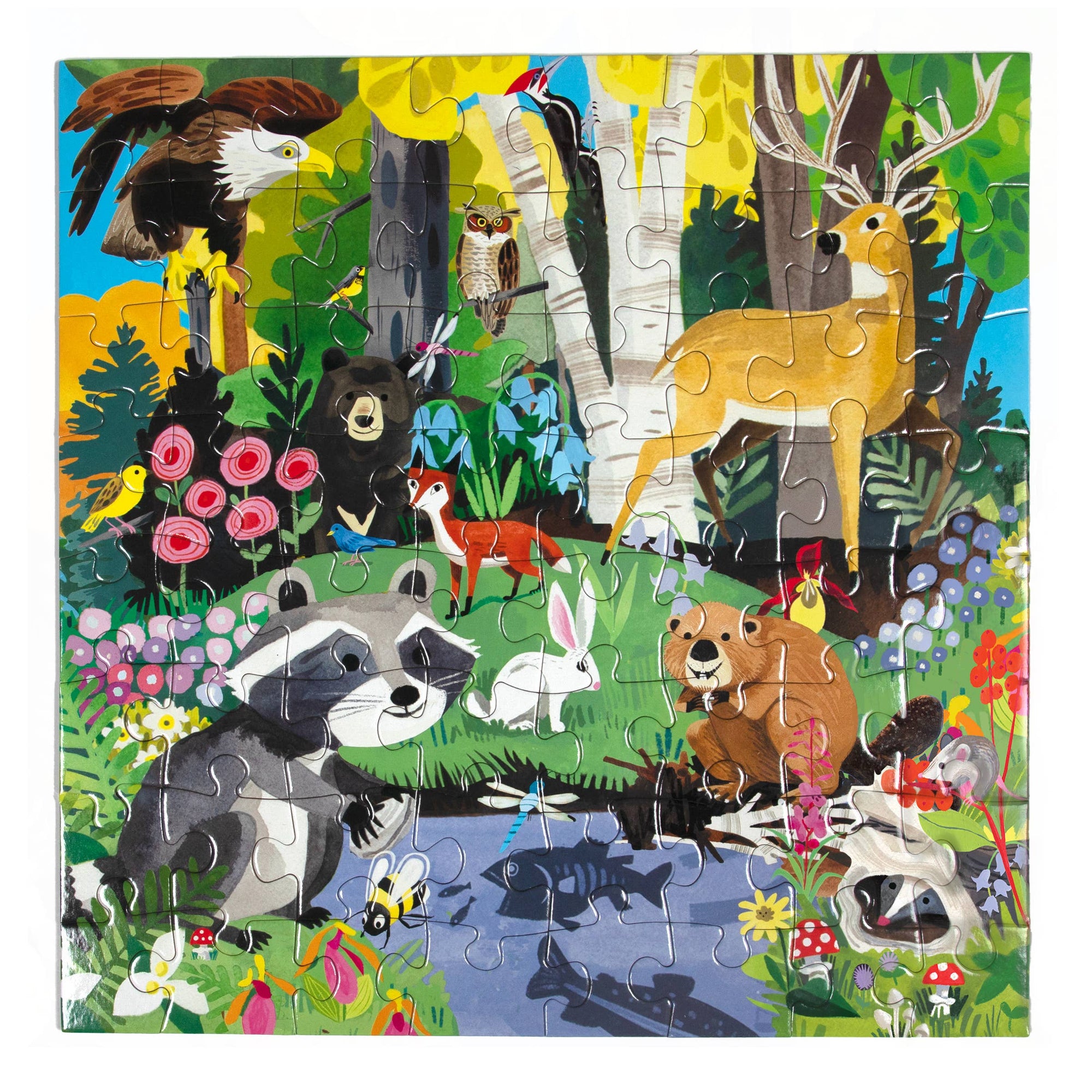 eeBoo Woodland 64 Piece Puzzle