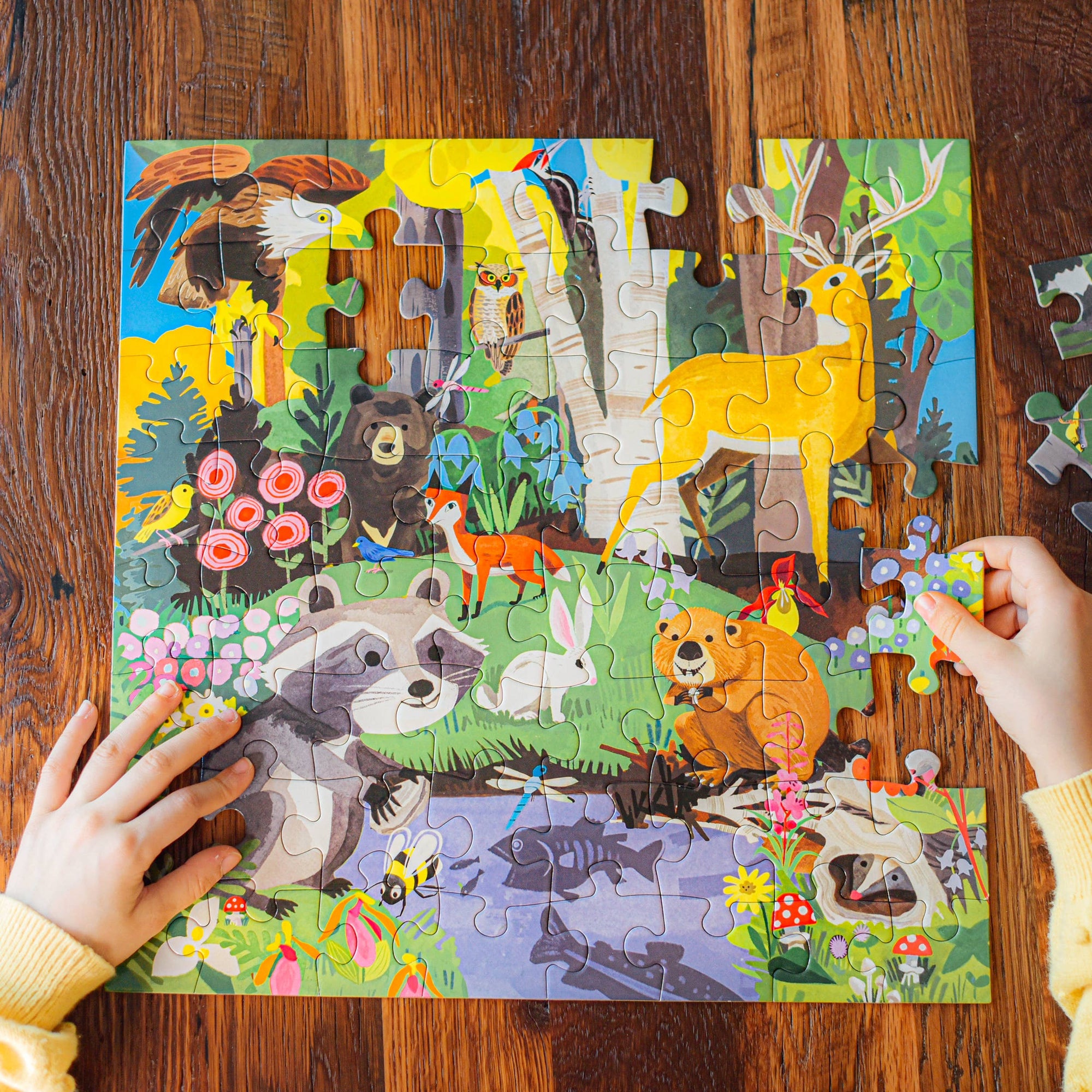 eeBoo Woodland 64 Piece Puzzle