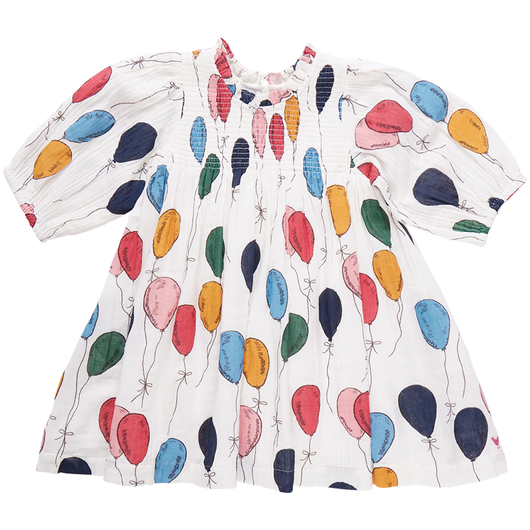 Pink Chicken Girls Stevie Puff Sleeve Dress | Balloons