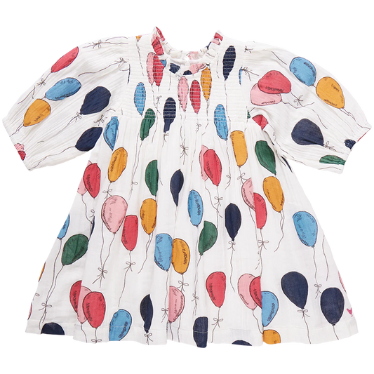 Pink Chicken Girls Stevie Puff Sleeve Dress | Balloons