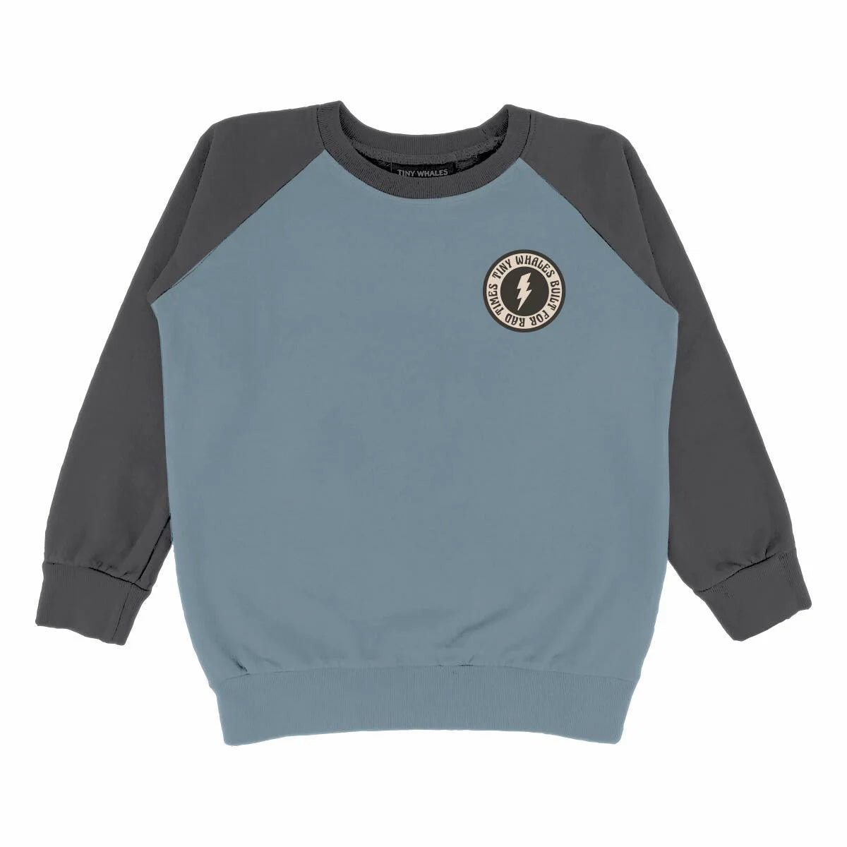 Tiny Whales Lakeside Raglan Sweatshirt | Dusty Blue