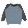 Tiny Whales Lakeside Raglan Sweatshirt | Dusty Blue