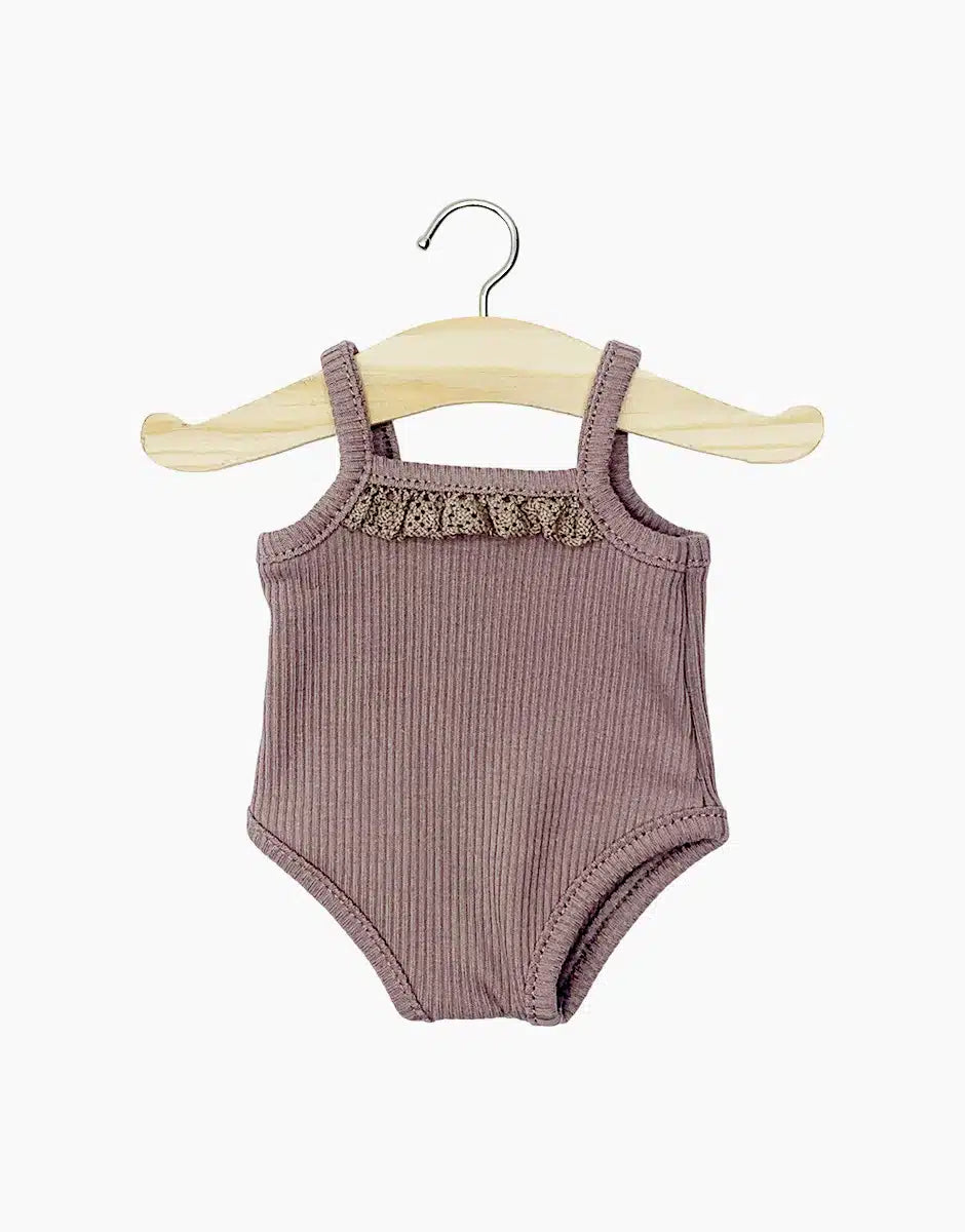 Minikane Ribbed Bodysuit | Dark Orchid