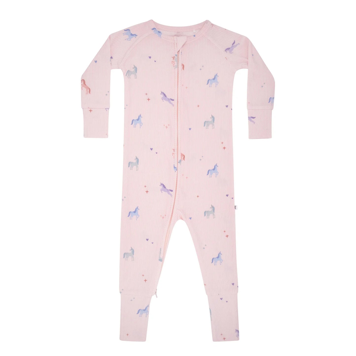 Brave Little Ones Bamboo Zip Romper | Unicorns