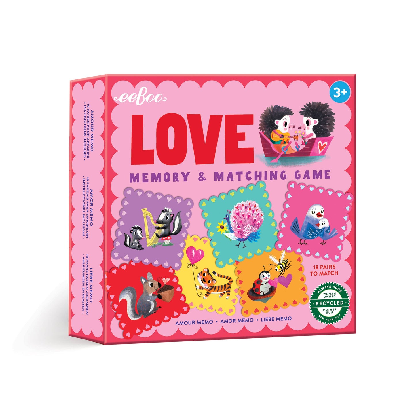 eeBoo Valentine Love Little Square Memory Game