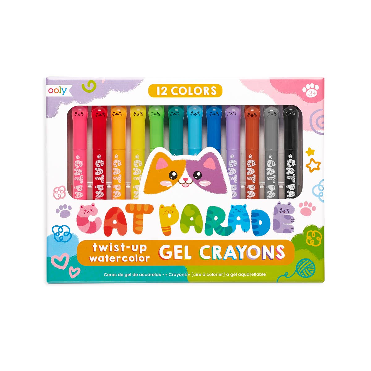 Ooly Cat Parade Gel Crayons - Set of 12