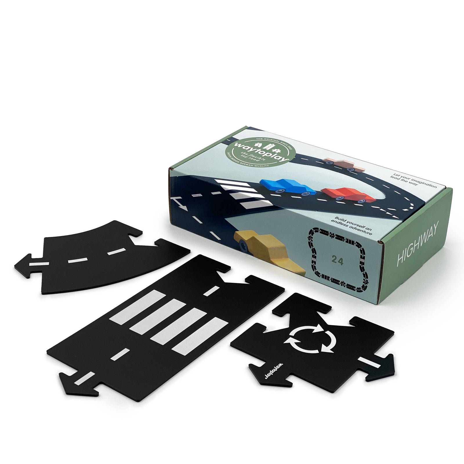 WaytoPlay Highway | 24 Piece Flexible Road Set