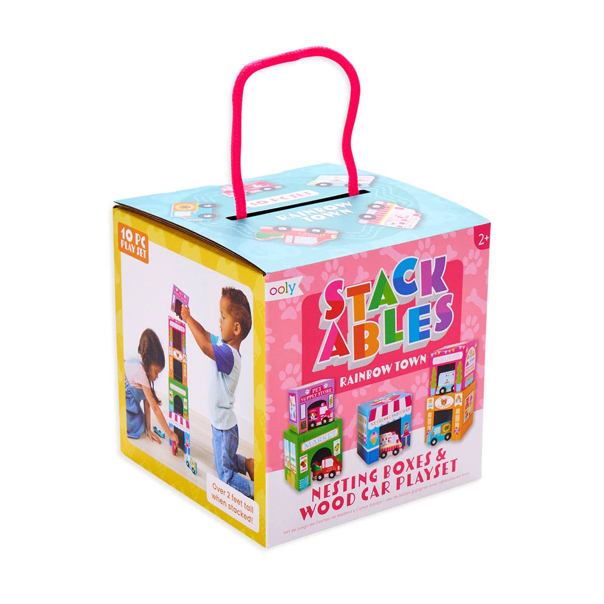 Stackables Nested Cardboard Toys &amp; Cars Set | Rainbow Town