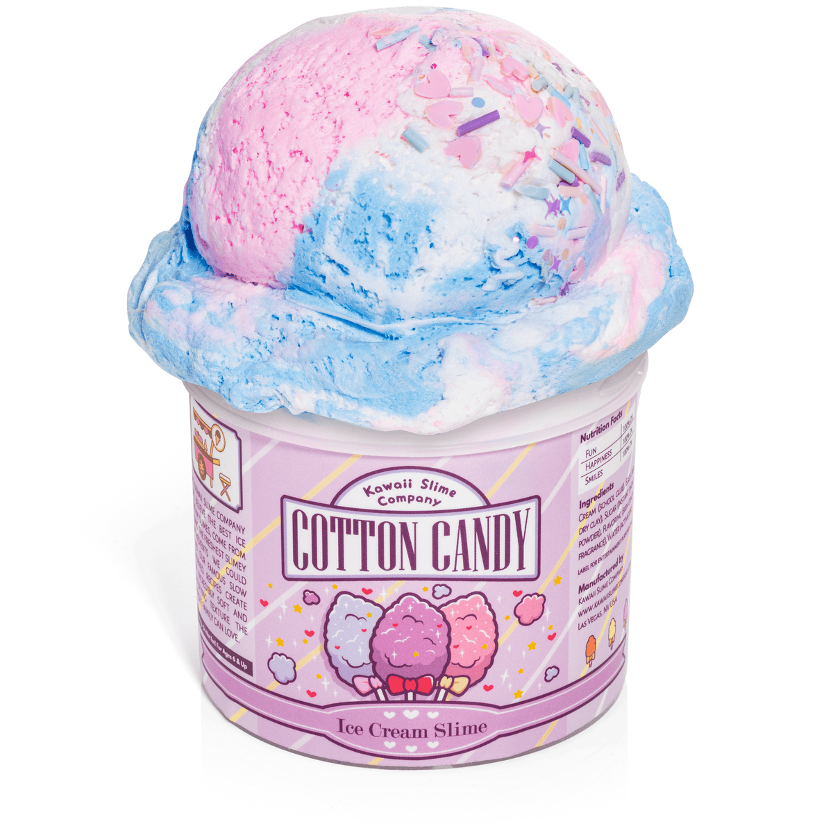 Cotton Candy Scented Ice Cream Pint Slime