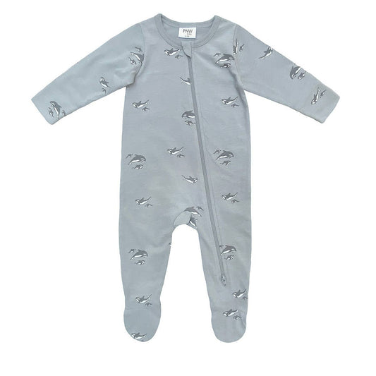 Footed Zip Romper | Orca