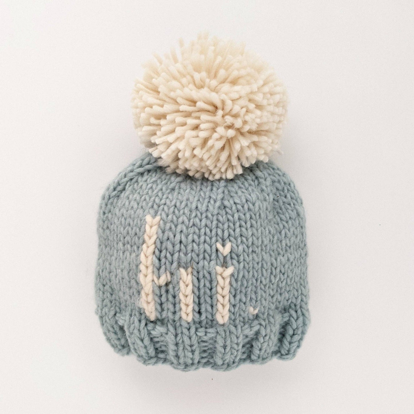 hi. Hand Knit Beanie Hat | Surf Blue